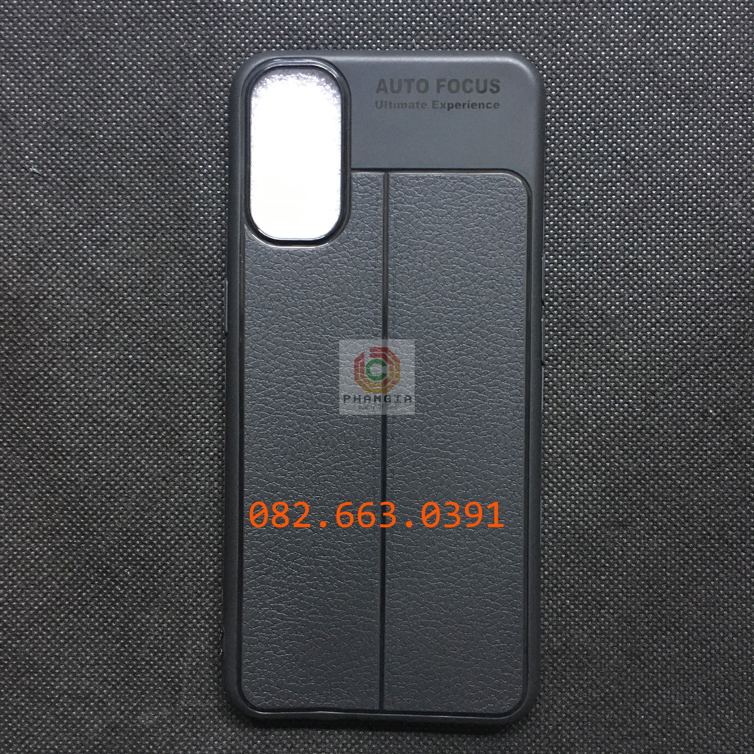 Ốp lưng dẻo đen vân da Auto focus dành cho Oppo Reno 4 chuẩn nhất tại thị trường Việt Nam
