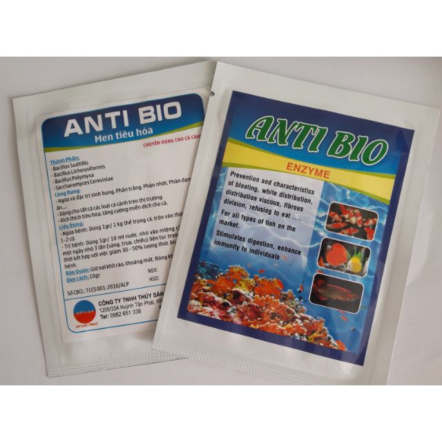 Men Tiêu Hóa antibio Ngăn Ngừa Sình Bụng Cho Cá