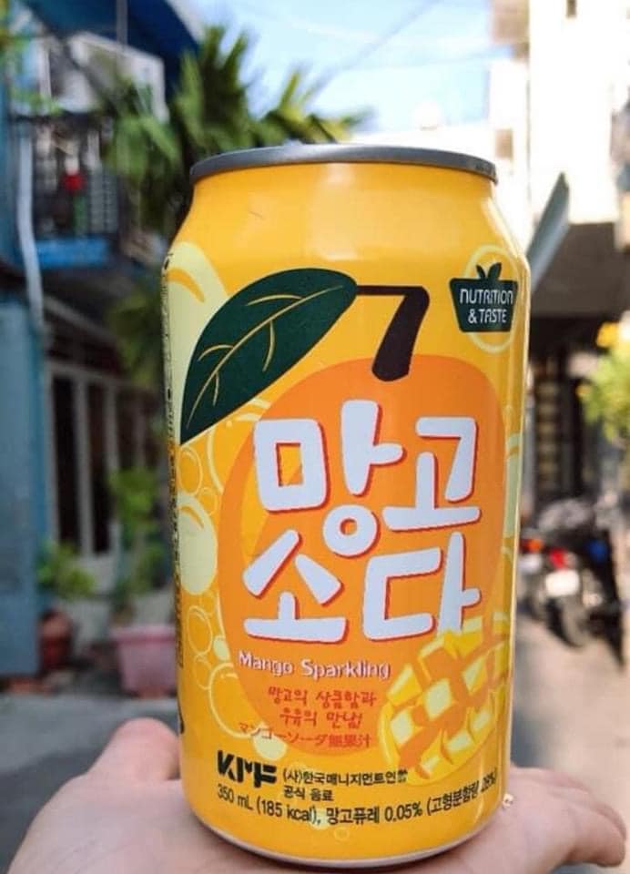 HCMNước uống soda Hàn Quốc có gas vị xoài 1lon 350ml