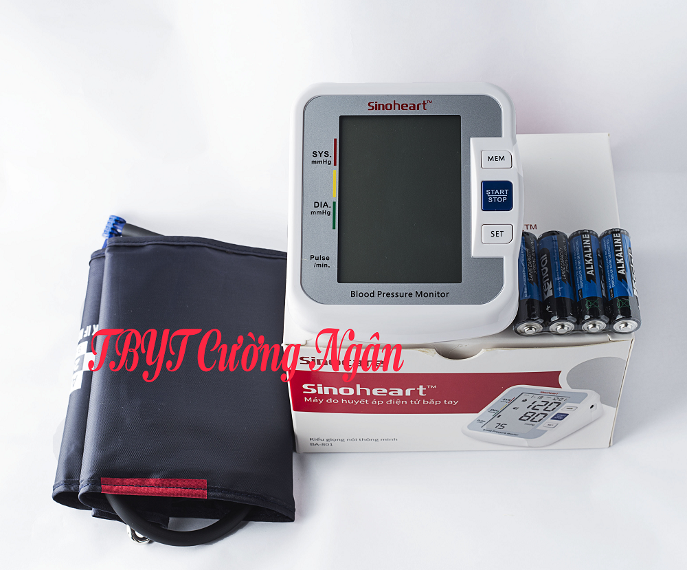 Máy đo huyết áp điện tử bắp tay Sinocare BA-801