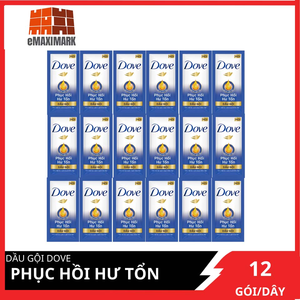 Dầu Gội Dove Phục Hồi Hư Tổn Dây 10 gói (6G/Gói)