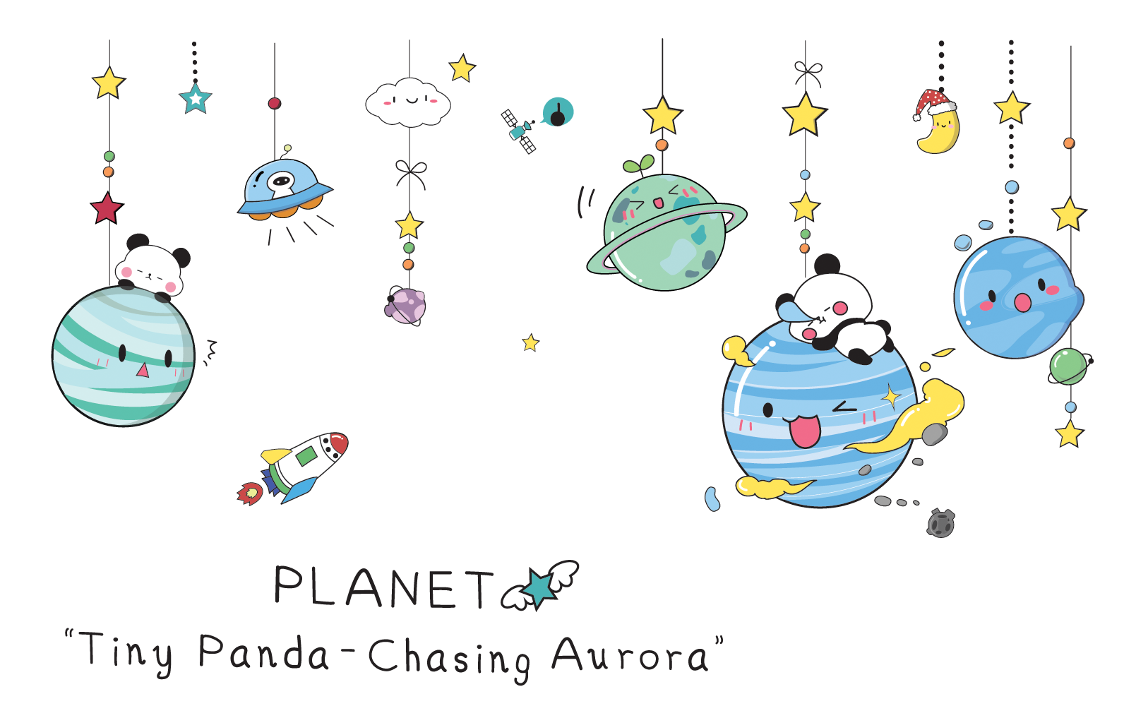 Decal dán tường GẤU XANH TREO - Trang trí phòng bé - THUTHAODECOR