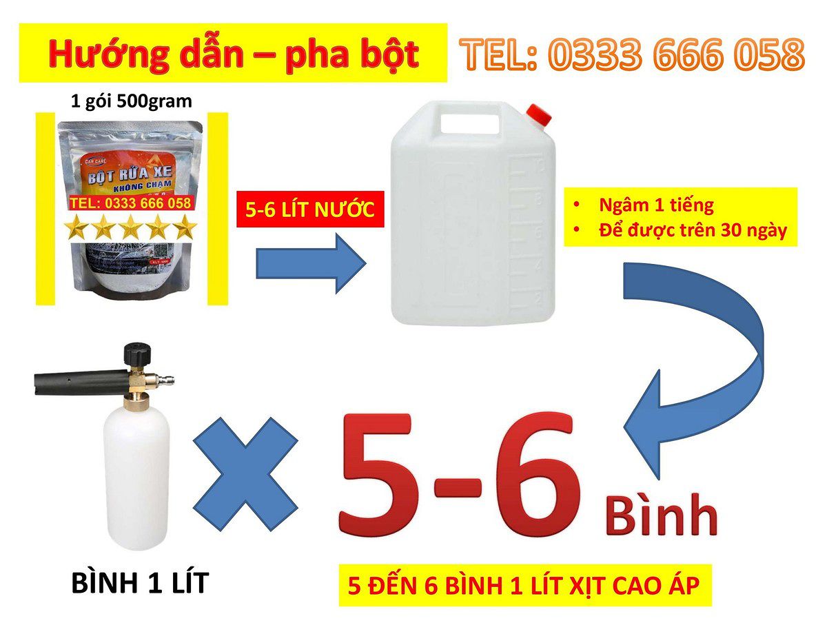 Bột rửa xe không chạm Car Care 2023 500gram