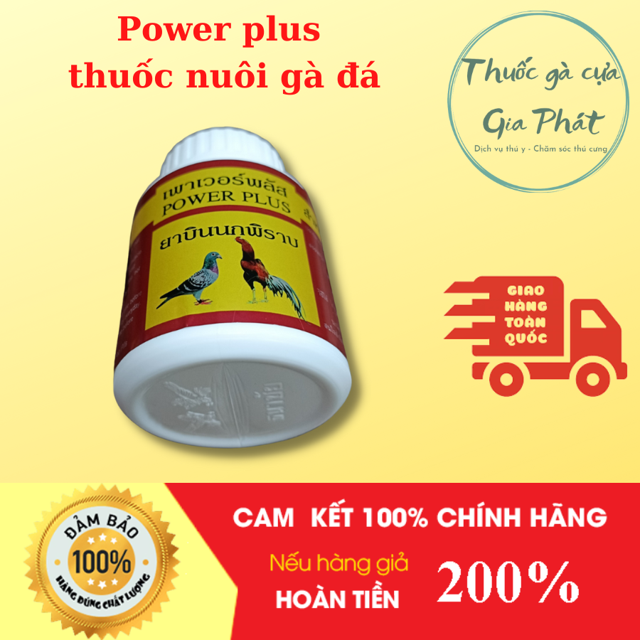 POWER PLUS (lọ 100 viên) Thuốc nuôi gà tơ , gà đá cao cấp Thái lan