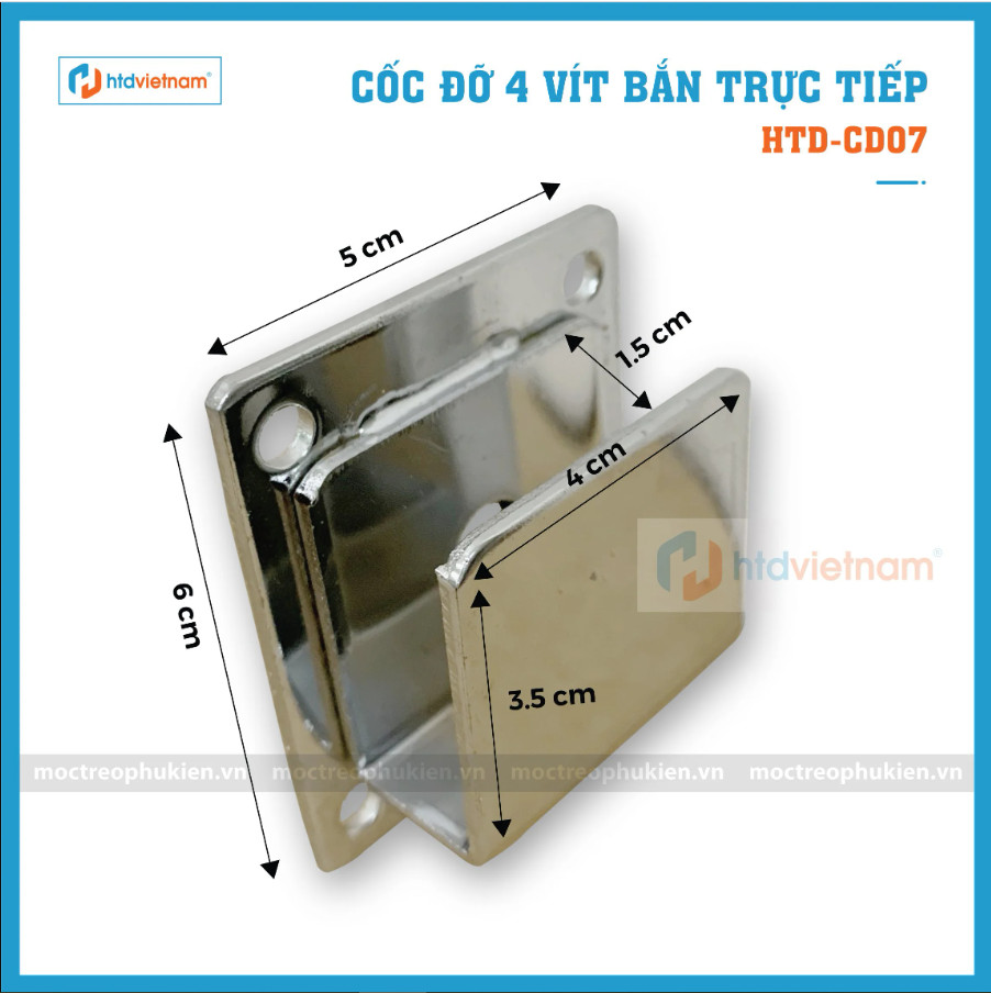 Cốc đỡ 4 vít bắn trực tiếp vào tường-CD07