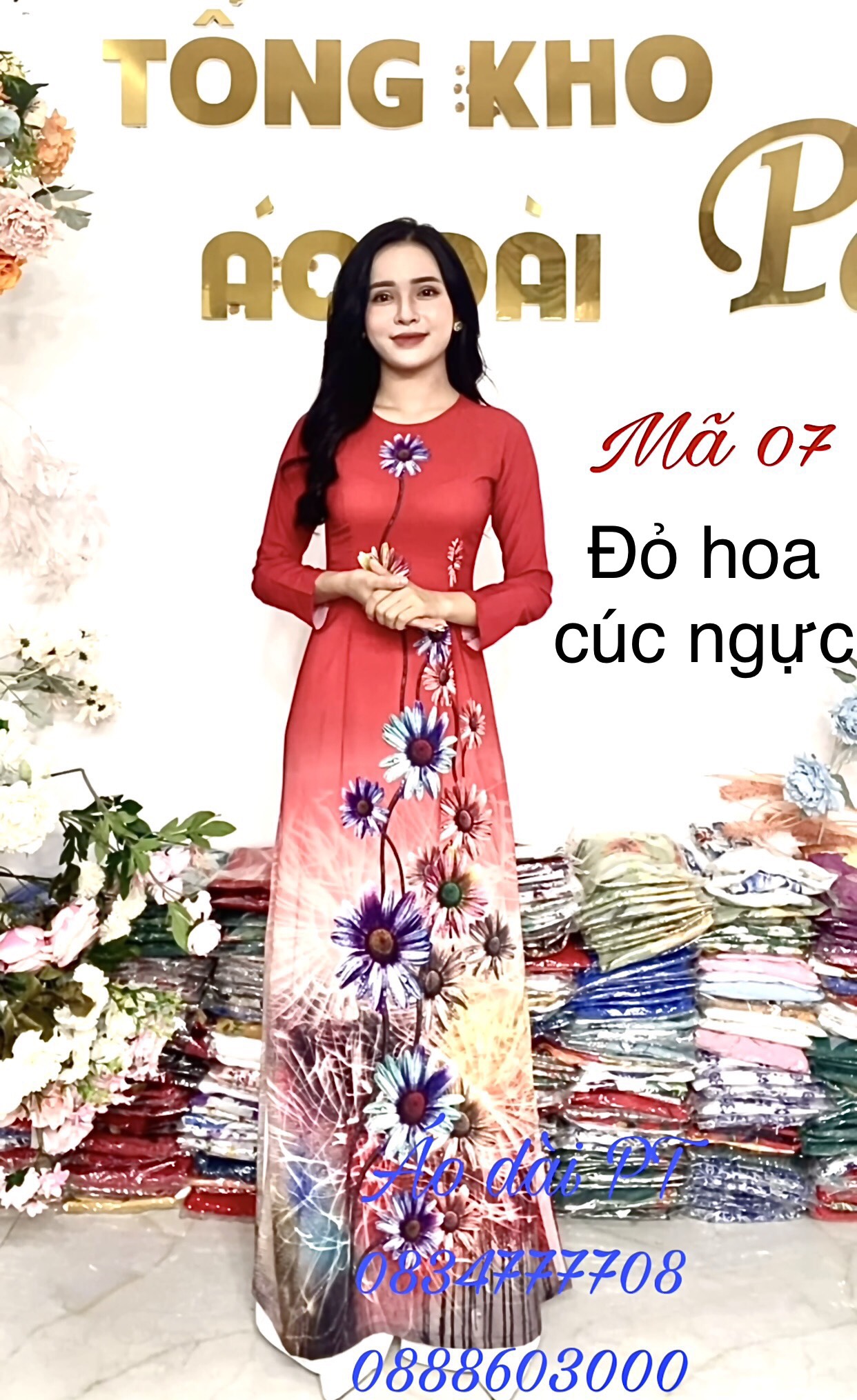 ÁO DÀI LỤA NHẬT IN 3D SIÊU XUẤT SẮC