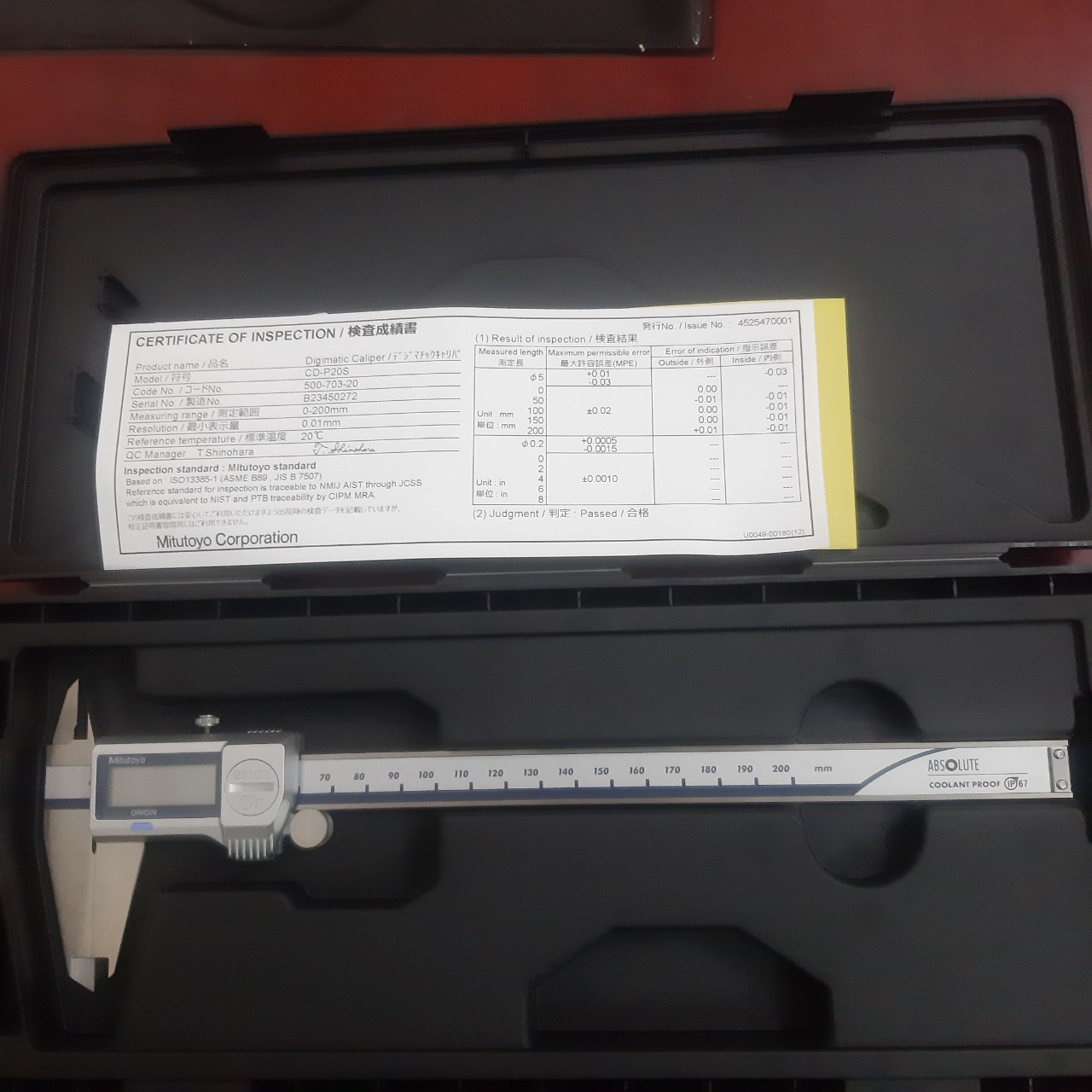 Thước cặp điện tử chống nước mitutoyo 500-703-20