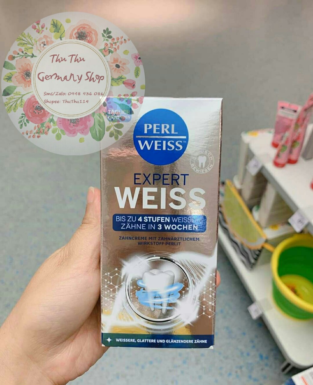 Kem đánh trắng răng Perl Weiss Đức
