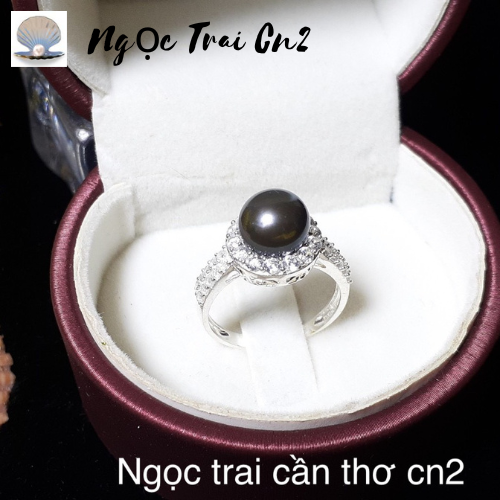 Nhẫn Bạc Ngọc Trai Thật Ngọc Trai Cn2