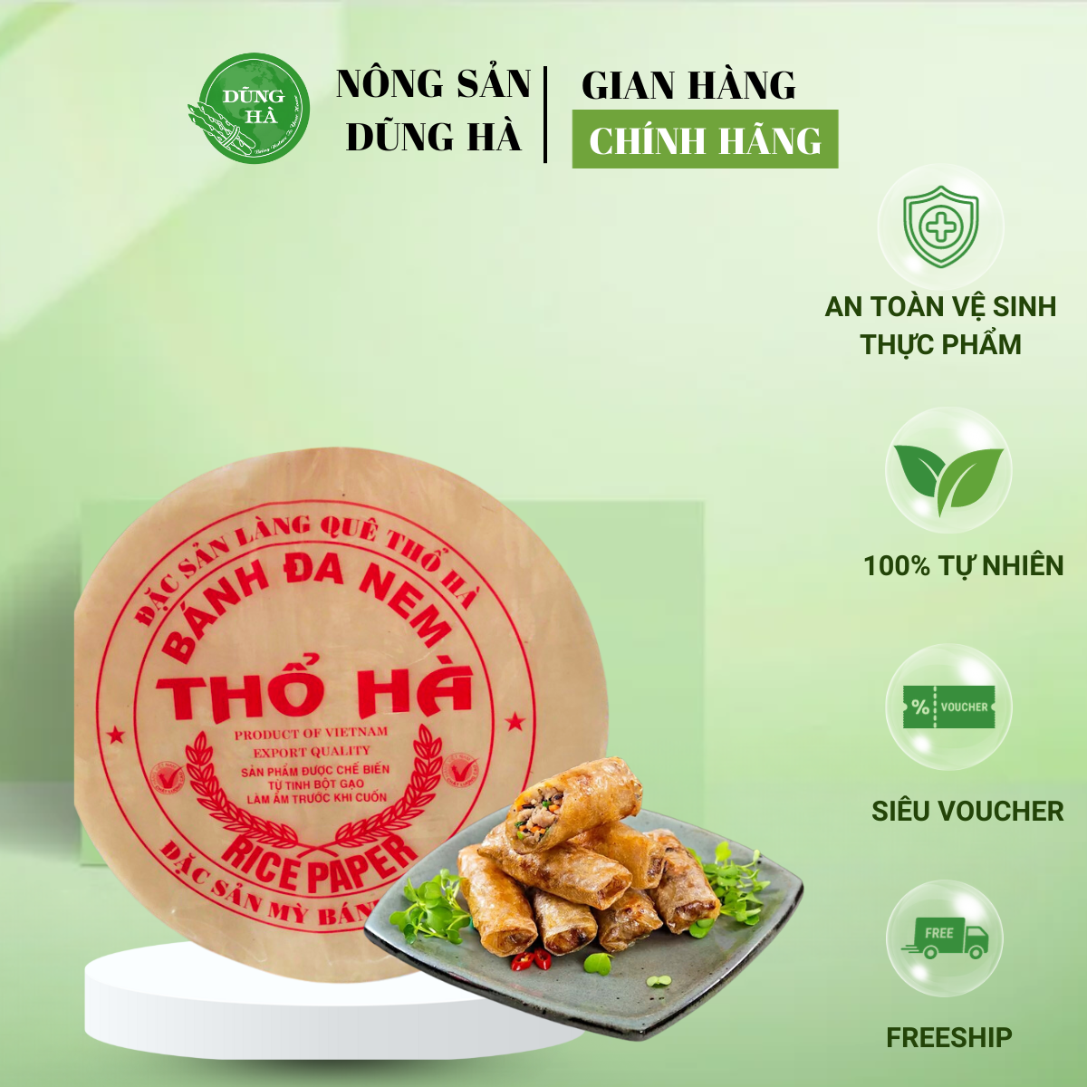Bánh đa nem đặc sản Thổ Hà đóng gói chất lượng