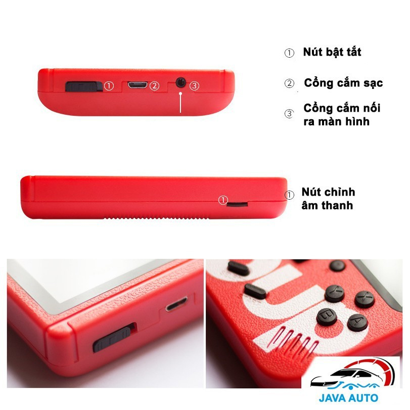 Máy Chơi Game Sup 400,Kèm Tay Cầm Dành Cho 2 Người ,Màn hình rộng 3 inch  , kết nối với TV  ,Nạp năng lượng theo chu kỳ