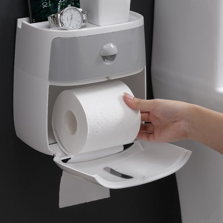 Hộp đựng giấy vệ sinh 2 ngăn ECOCO