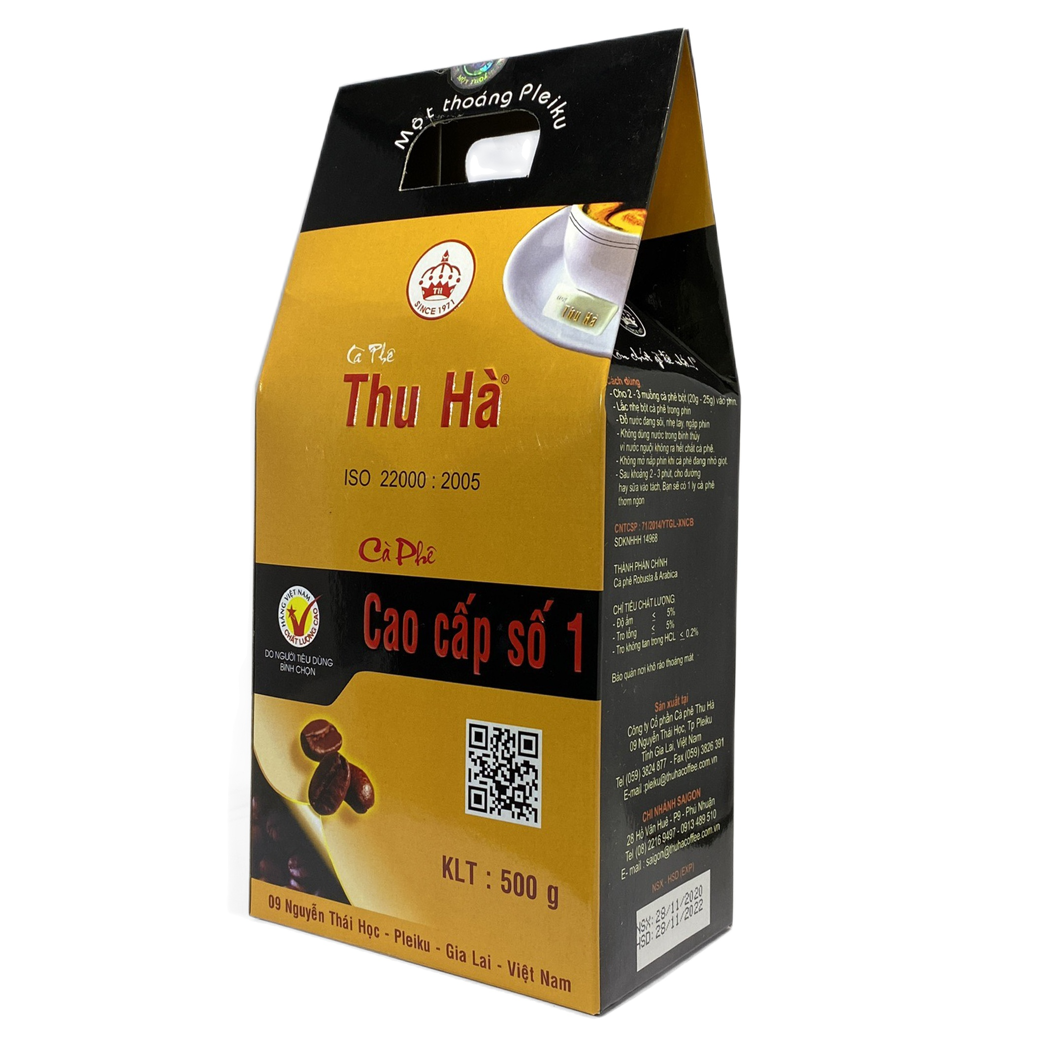 Cà Phê Bột Cao Cấp Số 1 Thu Hà (500g / Hộp)