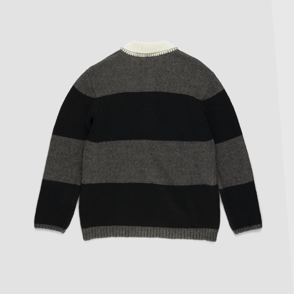 Áo Len Cổ Bẻ RvR MENTAL STRIPES KNIT