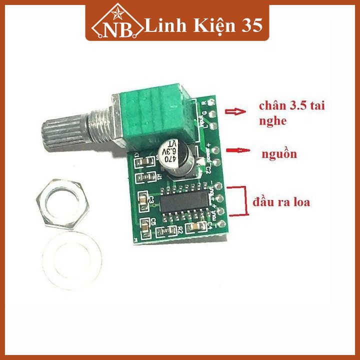 Mạch khuếch đại âm thanh PAM8403 2X3W 5V (tuỳ chọn có Volume/không Volume)