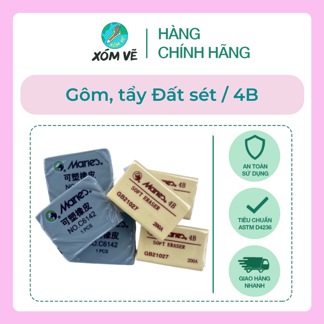Gôm, tẩy đất sét/4B Maries