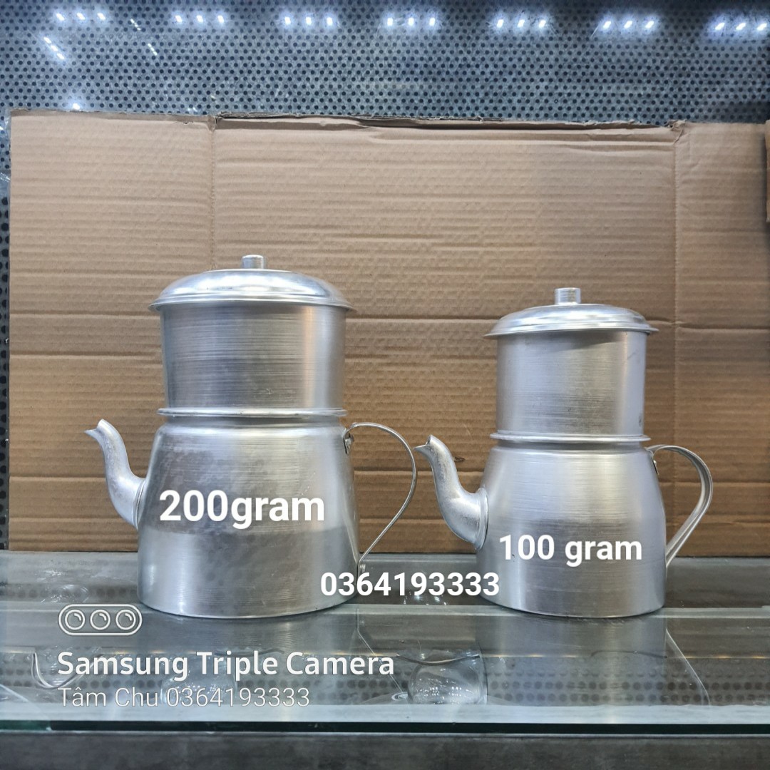 Phin pha cà phê nhôm to 100 gram Phin cafe 1 Lạng