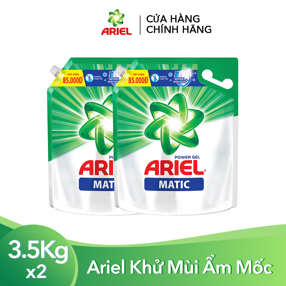 Combo 2 Nước Giặt Ariel Matic Đậm Đặc (3.5Kg/ Túi)