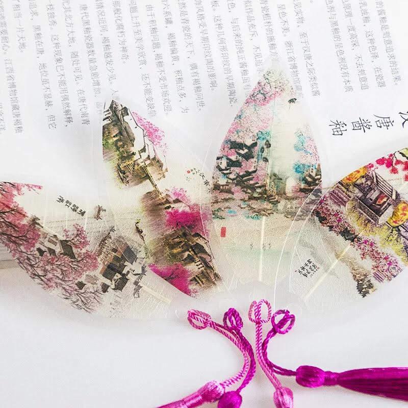 Ngân lá bookmark chặn sách cổ trang