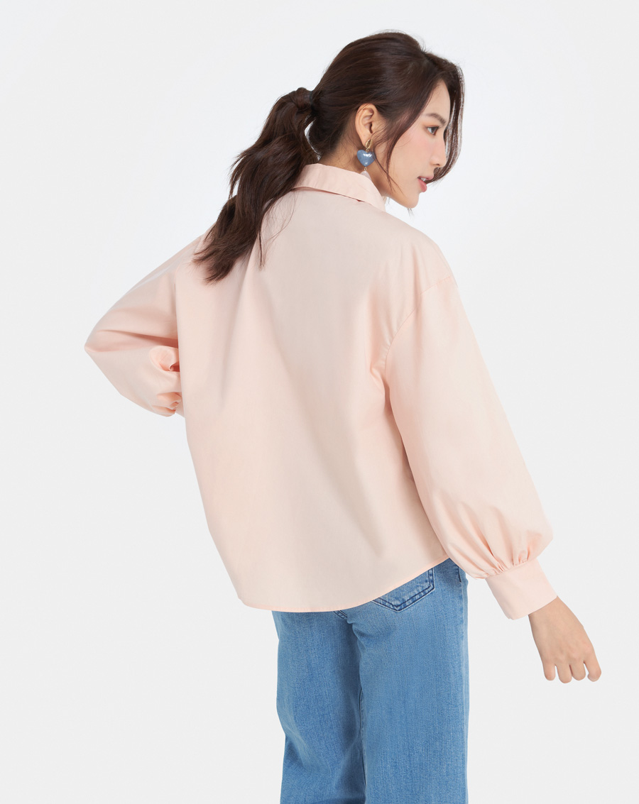 Áo Sơ Mi Nữ Thời Trang JUNO Tay Phồng JNASM013