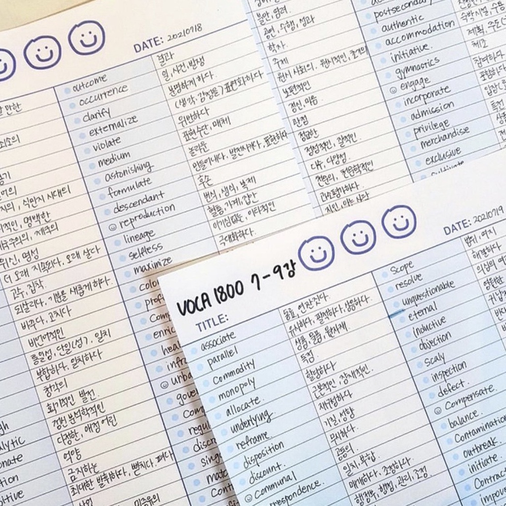 Giấy note ghi bài B5 mặt cười