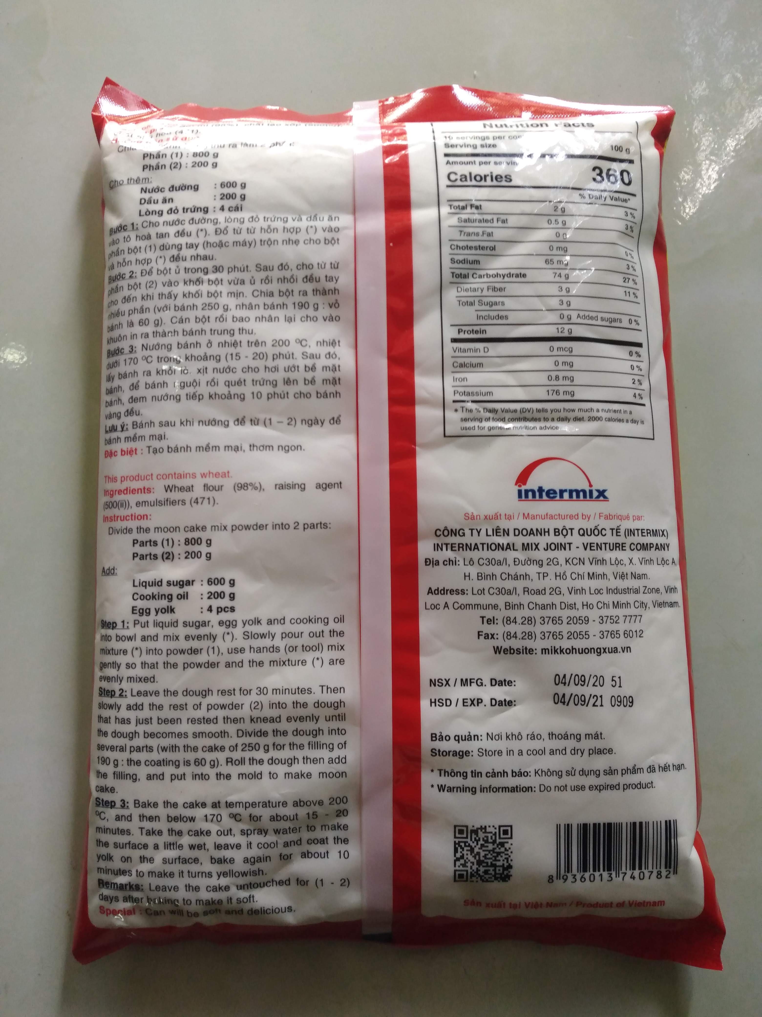 Bột vỏ bánh trung thu Mikko hương xưa 1kg