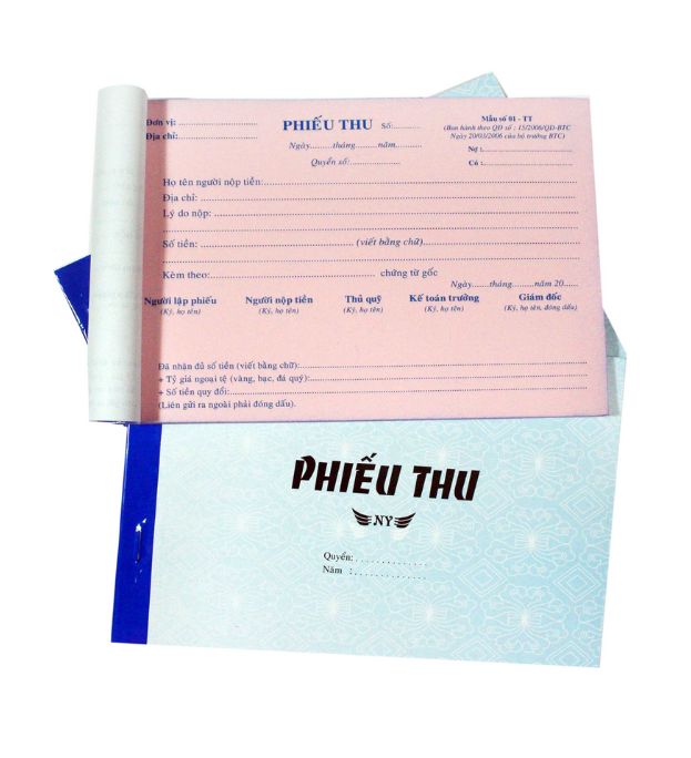 Phiếu Thu 2 Liên NY - QĐ15 Mẫu số 01-TT