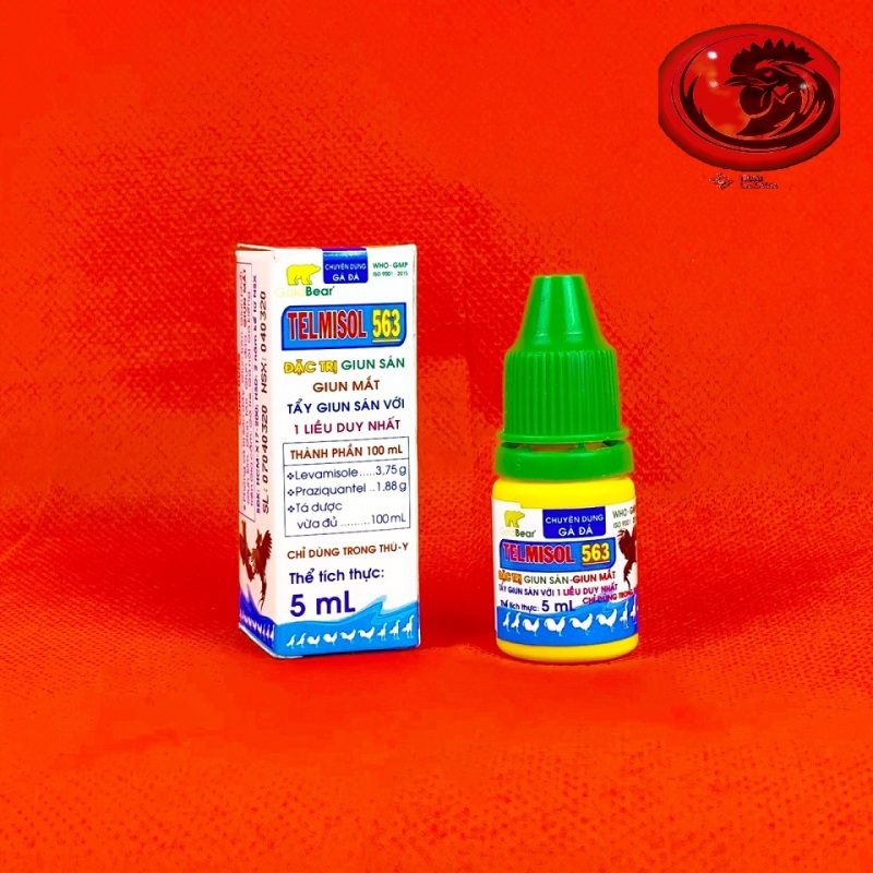 TELMISOL 563 Thuốc tẩy giun sán, giun mắt gà đá 5ML
