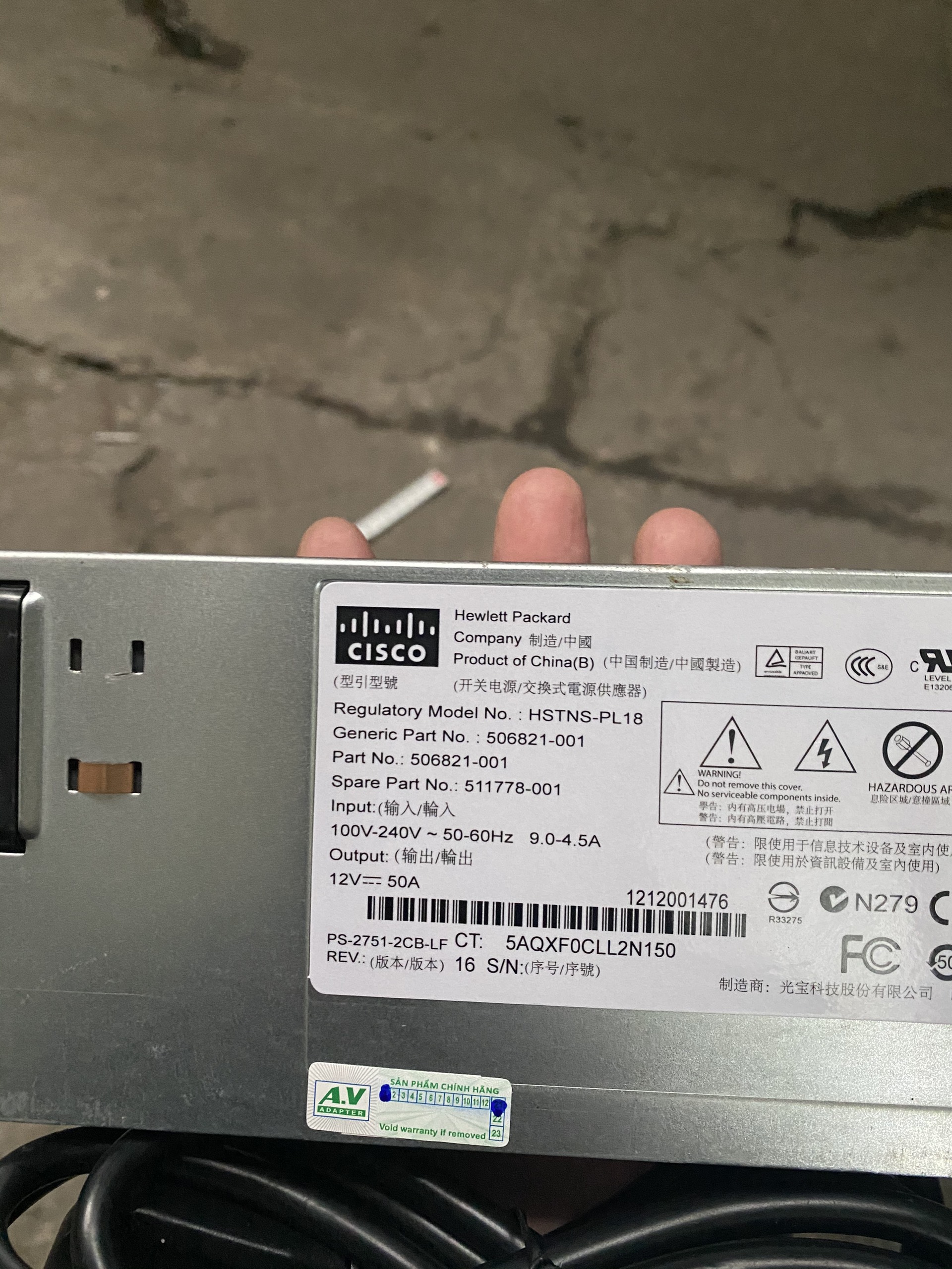Nguồn tổng 12V 50A 600W hàng cao cấp CISCO