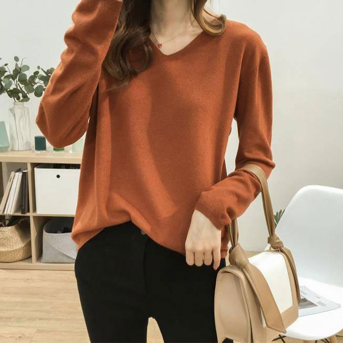 [HCM]Áo Thun Nữ Tay Dài Cổ Tim