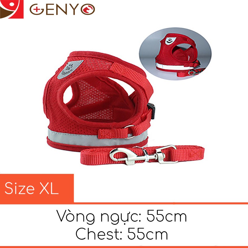 Dây dắt yếm cho chó mèo - Dây dắt 016 (màu ngẫu nhiên)