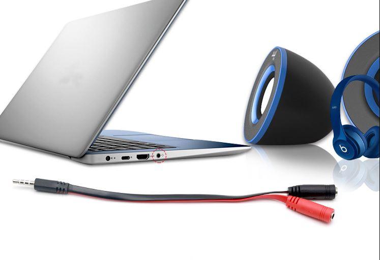 (xã kho 3 ngày ) Cáp gộp audio và micro ra 3.5mm -OTG4