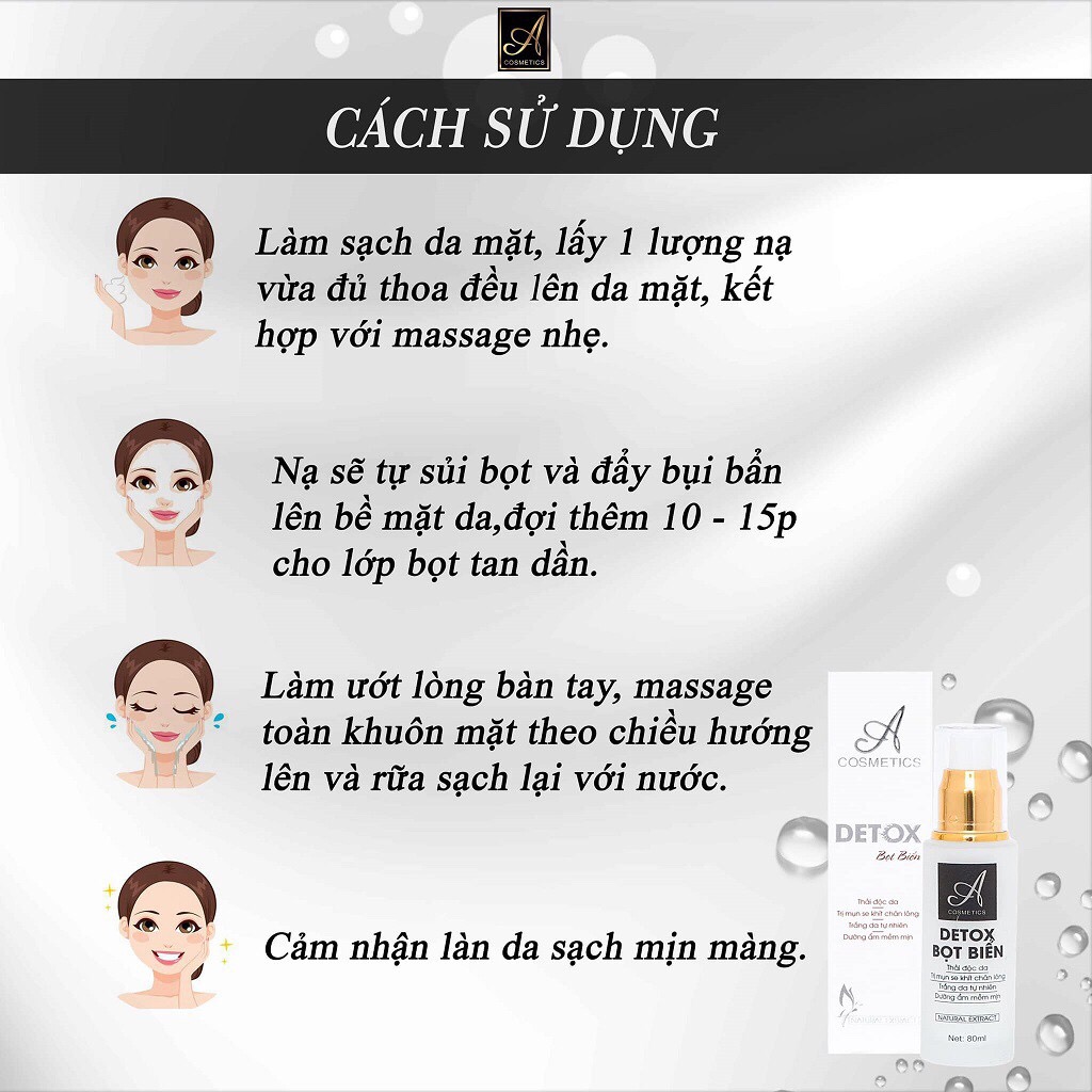 detox bọt biển thải độc da A cosmetics phương anh 80ml