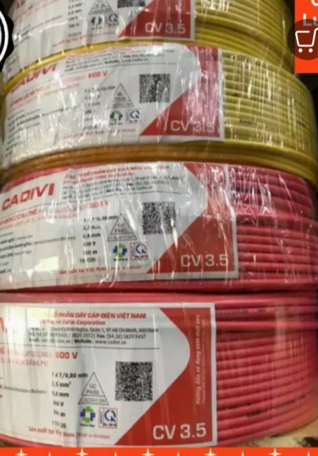 DÂY ĐIỆN ĐƠN 3.5 CADIVI CUỘN 100 MÉT