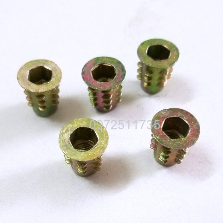 Ốc cấy gỗ có tai M5/M6/M8/M10 (50 con)