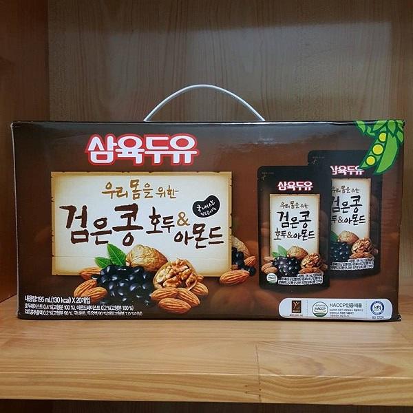 Thùng 20 Túi Sữa nước óc chó đậu đen hạnh nhân SAHMYOOK Korea 195ML HLS513
