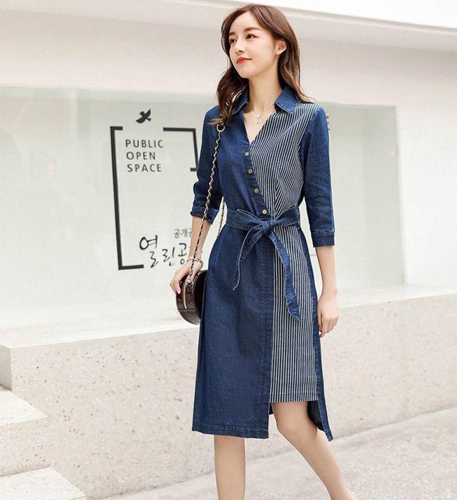 ĐẦM JEAN PHỐI SỌC CAO CẤP