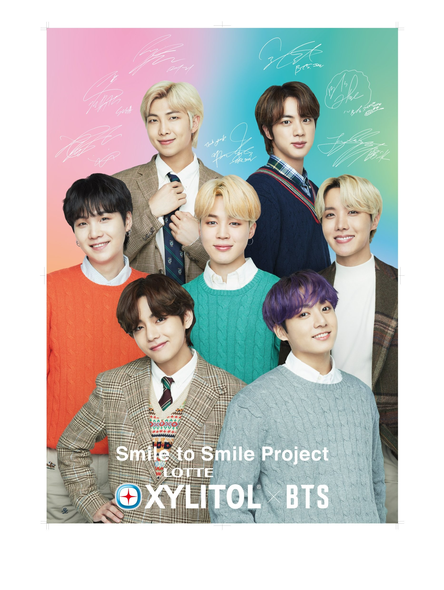 [Quà tặng không bán] Poster LOTTE XYLITOL x BTS (ngẫu nhiên 1 trong 2)