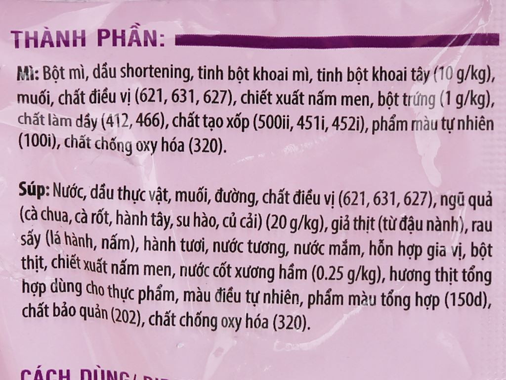 Mì khoai tây Cung Đình thịt hầm nấm (5 gói 80g)