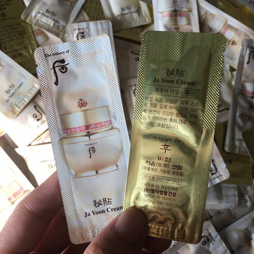 10 Gói Kem Dưỡng Chống Lão Hóa Whoo Bichup Cream Giảm Mụn, Chống Lão Hóa, Hồng Nhuận Da 1ml