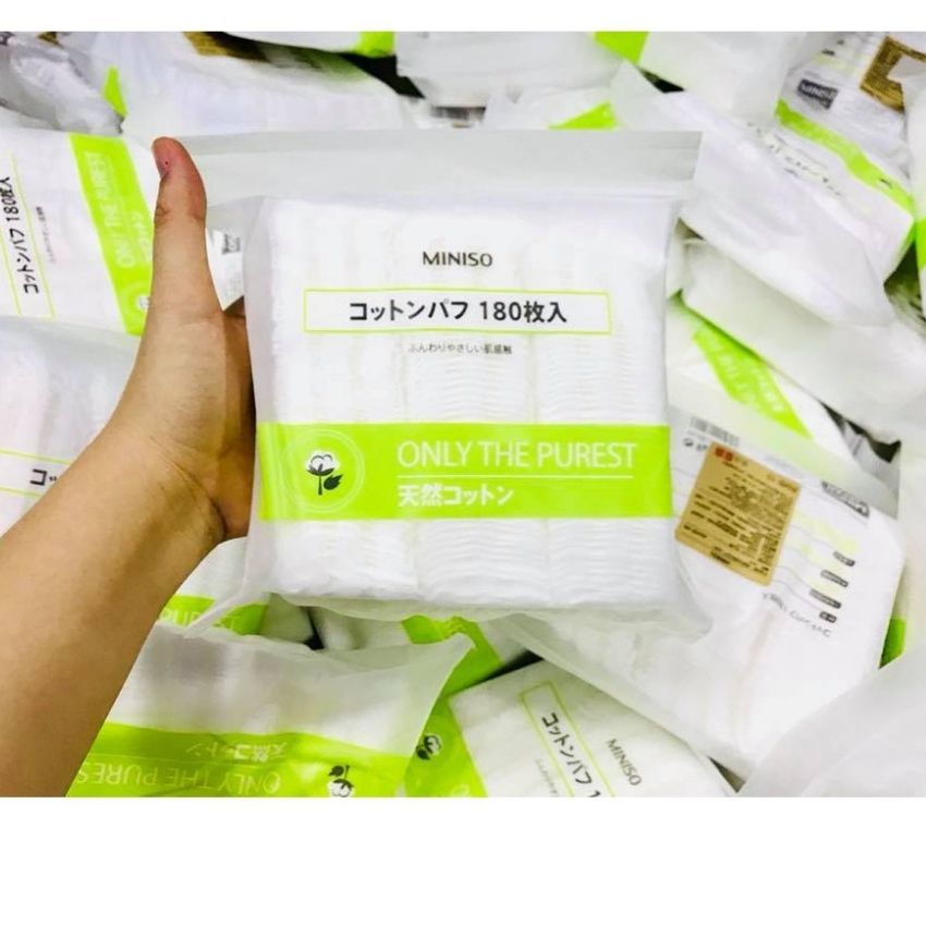 BÔNG TẨY TRANG MINISO JAPAN - 180 MIẾNG