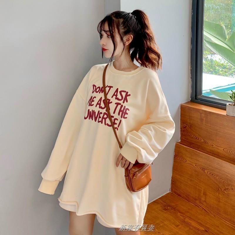 Áo thun nữ dài tay form rộng in hình đẹp thời trang chất cotton dày dặn mềm mịn bao đẹp