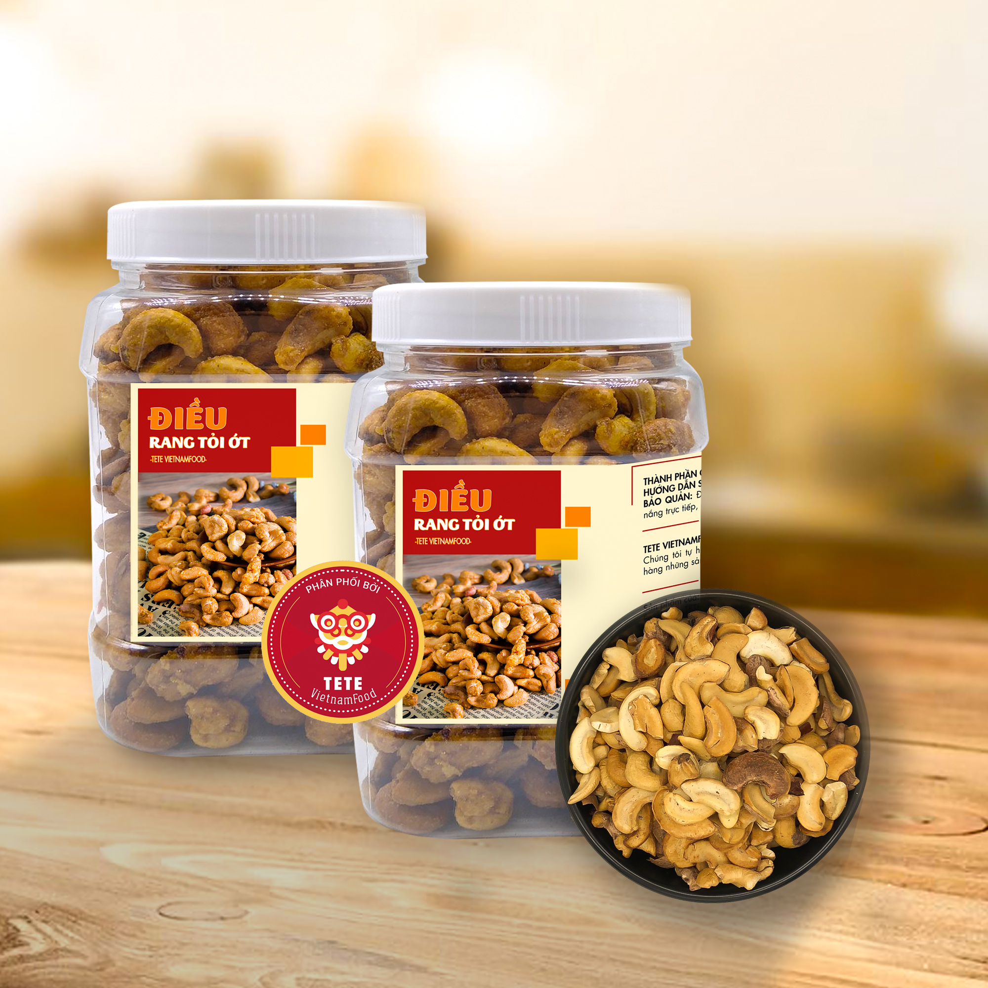 Hạt Điều Tỏi Ớt TETE 500 gram