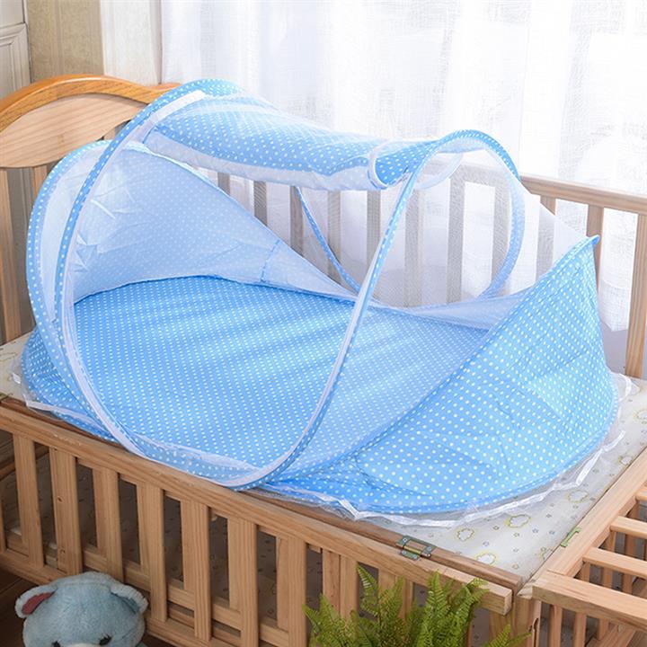 MÀN NHẠC, MÀN CHỤP CHỐNG MUỖI CHO BÉ (MÀU XANH)