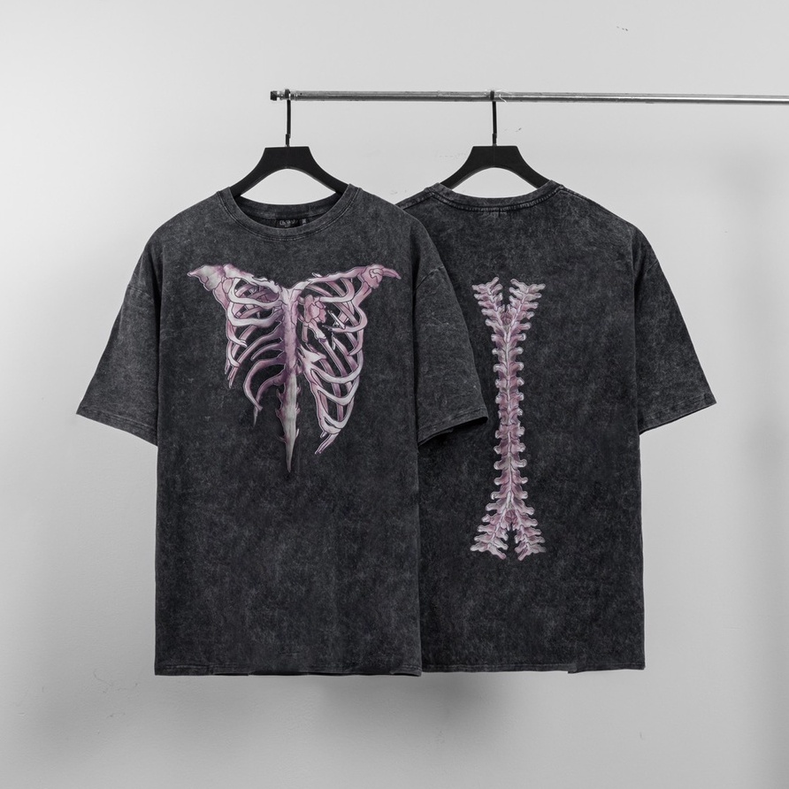 LUCKÁo thun tay lỡ The Bad God Bones tee
