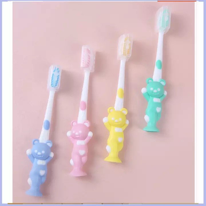 [Set 4] Bàn Chải Đánh Răng Trẻ Em Hình Thú Siêu Mềm Mịn