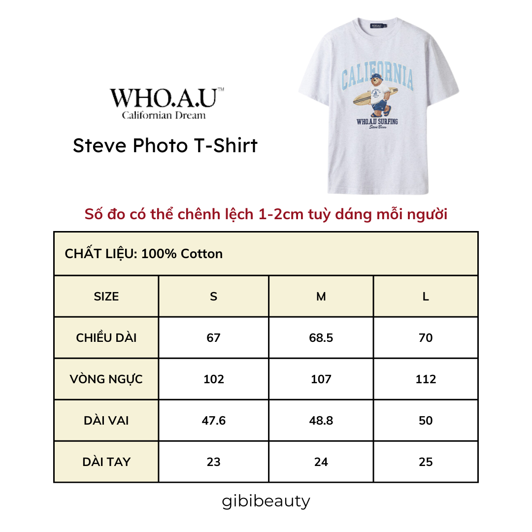 [SẴN] Áo thun WHO.A.U gom sale 70%