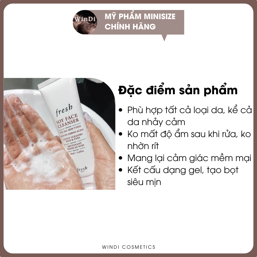 Sữa rửa mặt Fresh Soy Face 20ml