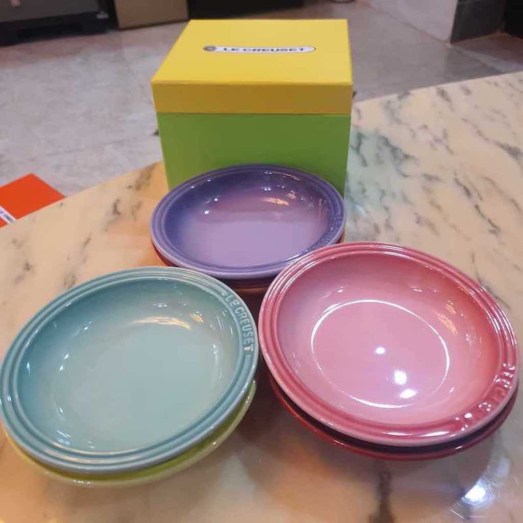 Le Creuset Đĩa 6" (15.3cm) hộp 6 cái ( Màu ngẫu nhiên ) - Le Creuset Mini Round Plate, Rainbow 6"