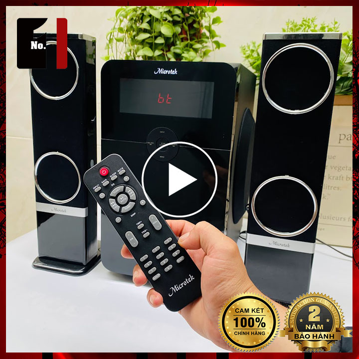 Loa máy tính để bàn bluetooth 2.1 microtek x-216bt bass mạnh mẽ có tặng kèm điều khiển